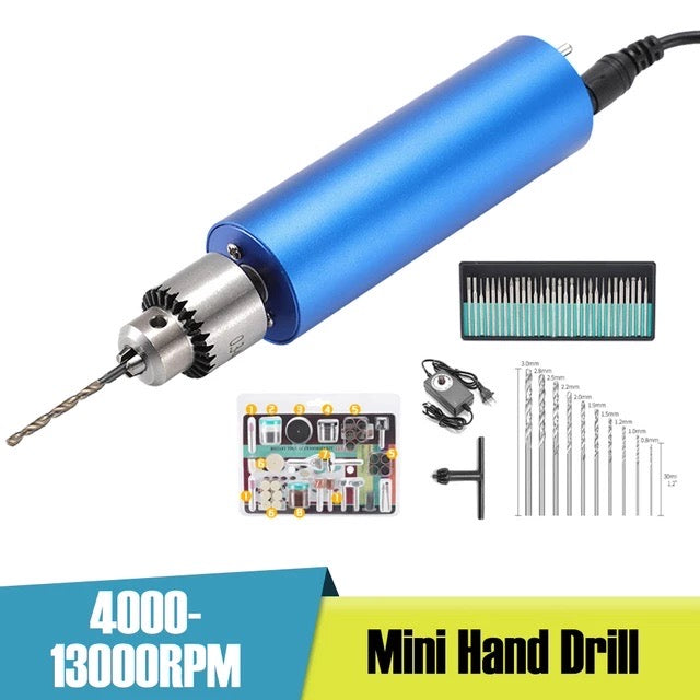 Mini Hand Drill w/ 3 Bits Small Electric Drill Tool Set Portable USB Power  DC 5V