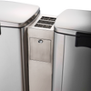 Stainless Steel Pedal Trash Can Large Wet And Dry Double Bucket With Lid  Garbage Sorting Box 60 Liters Sand Silver Steel 【641*290*690 mm】