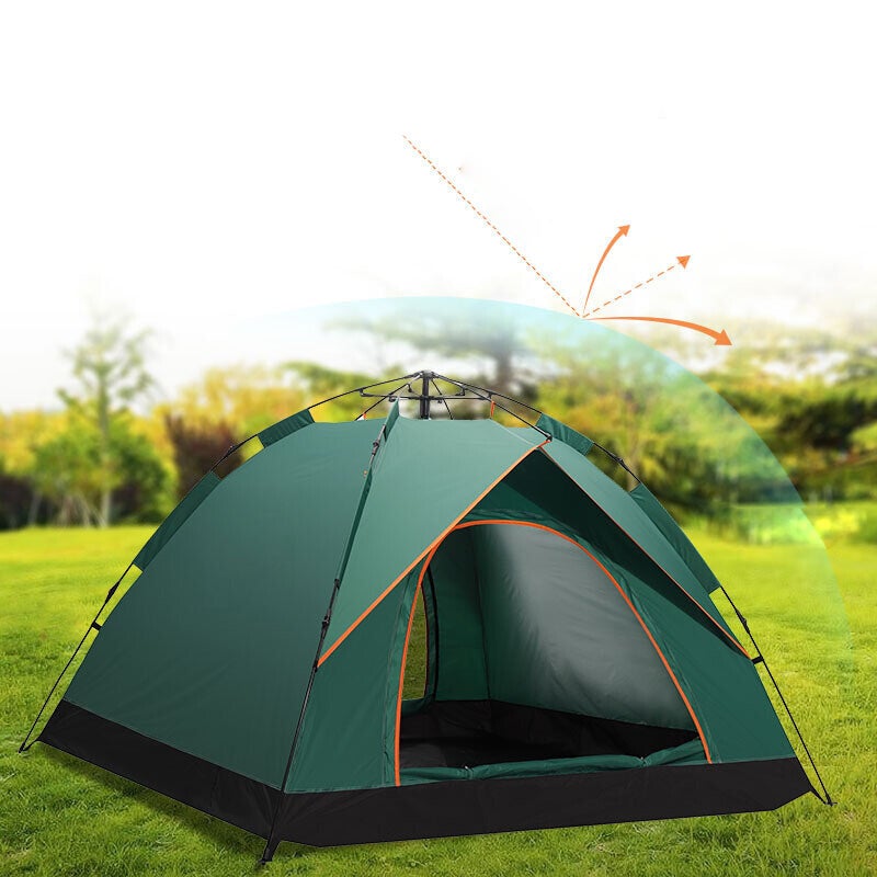 Camping Tent for 3-4 People Automatic Pop Up Tent for Outdoor Sports Travel Beach Picnic (green)