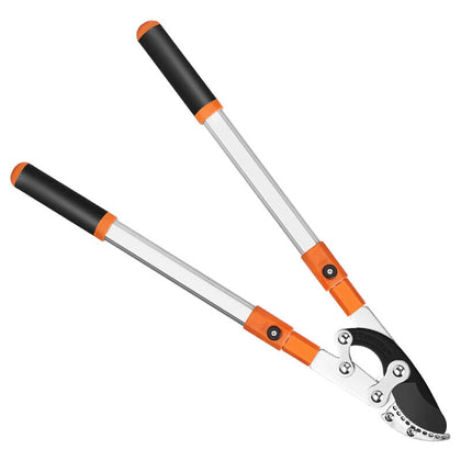 Pruning Loppers,Tree Pruner,With SK-5 High Carbon Steel Blades,Telescoping Aluminium Lightweight Handle,Branch Cutter,Tree Trimmer, Garden Tools(Orange)