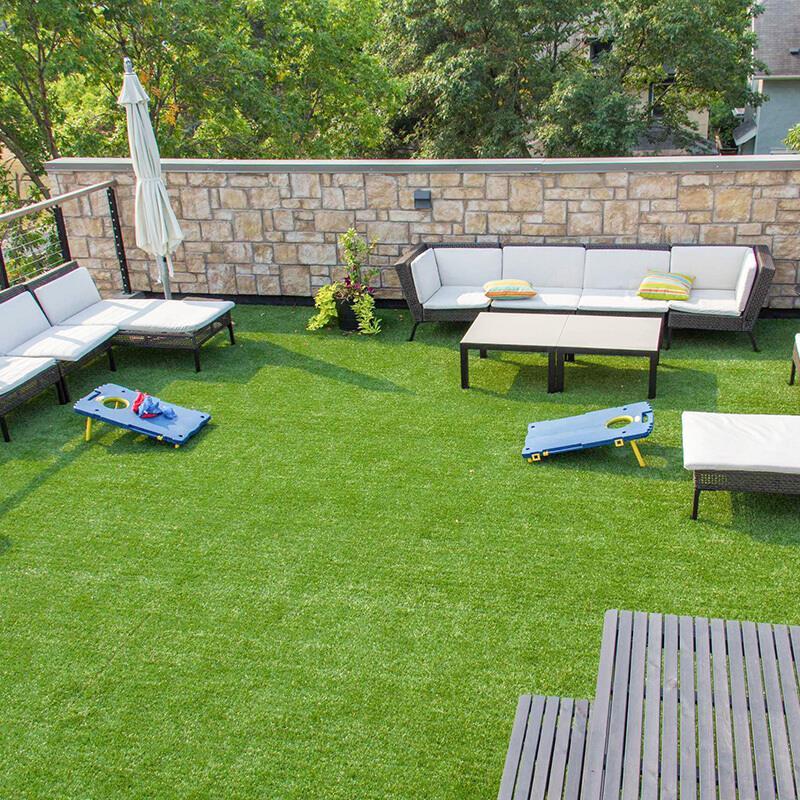 Fully Paved Artificial Fake Turf Carpet Plastic Turf Simulation Lawn Kindergarten Roof Balcony Fence Safety Net Artificial Fake Turf Mat 15mm 2m*10m