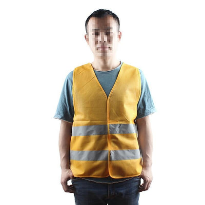 15 Pieces Orange Yellow Cloth Reflective Vest Reflective Clothing Riding Traffic Construction Environmental Sanitation Vest Free Size