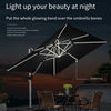 Outdoor Sunshade Garden Umbrella Solar Umbrella With LED Light Sun Umbrella Advertising Roman Umbrella Bar