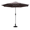 Fishing Umbrella Outdoor Sunshade Umbrella Courtyard Umbrella Cafe Terrace Table Chair Umbrella Beach Umbrella 2.7m Round Brown