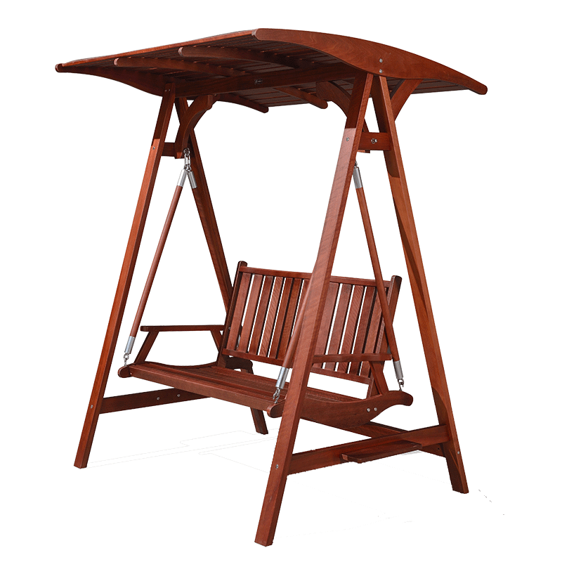 Solid Wood Swing Courtyard Double Outdoor Rocking Chair Hanging Chair Park Rocking Chair Garden Hammock