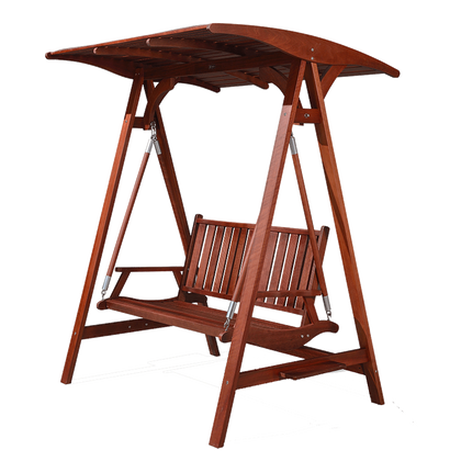 Solid Wood Swing Courtyard Double Outdoor Rocking Chair Hanging Chair Park Rocking Chair Garden Hammock