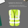 6 Pieces Fluorescent Yellow Safety Vest Reflective Worker Vest Reflective Fluorescent Multi Pocket Safety Suit for Construction Worker Traffic Sanitation