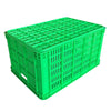 Large Square Plastic Basket Turnover Basket Factory Plastic Frame Turnover Box Express Basket  610 * 420 * 260 (green)
