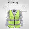 6 Pieces Reflective Vest Reflective Clothing Traffic Cycling Vest Car Safety Warning Vest Police Sanitation Construction Duty Safety Suit Fluorescent Mesh Multi-pocket Zipper