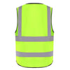 6 Pieces Reflective Vest Reflective Clothing Traffic Cycling Vest Car Safety Warning Vest Police Sanitation Construction Duty Safety Suit Fluorescent Mesh Multi-pocket Zipper