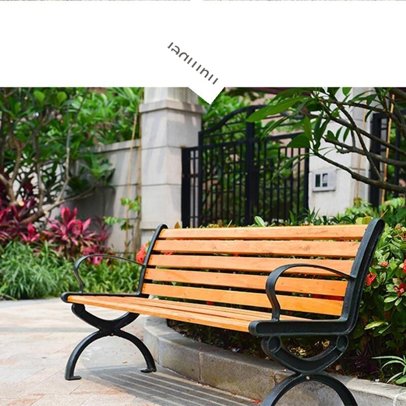 Park Chair Outdoor Bench Community Square Chair Garden Leisure Chair Solid Wood Chair Outdoor Chair Bench Has A Back Of 1.5m