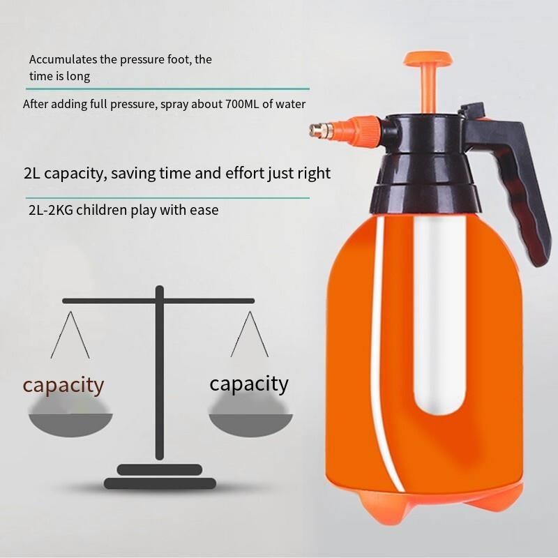 10 Pcs Watering Flower Pot Spray Bottle Garden Household Watering Kettle Pressure Sprayer Sterilizing Kettle (Orange Red)