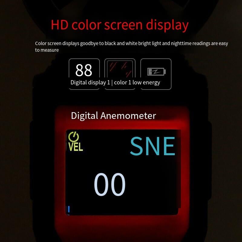 ( Smart Sensor ) Handheld Anemometer Digital Display High Precision Digital Anemometer Multifunctional Portable Anemometer