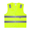 6 Pieces Body Protection Safety Vests Two horizontal Four Point Traffic Car Warning Sanitation Construction Velcro Fluorescent Yellow