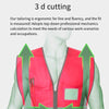 10 Pieces Multi-Pocket Zipper Reflective Vest Red Safety Vest with 4 Reflective Strips Safety Vests for Environmental Sanitation Construction Riding Running