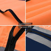 6 Pieces Highly Visibility Original Safety Vest with 4 Highly Reflective Strips Safety Zipper Breathable Fabric for Outdoor Work Jogging Sports - Orange + Blue