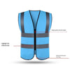 10 Pieces High Visibility Safety Vest with Zipper Construction Work Vest Breathable Lightweight Reflective Running Vest