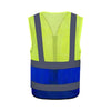 Mesh Breathable Reflective Vest Multi-Color Vest Traffic Night Running Sanitation Construction Site Riding Protection Warning Clothing - Green + Blue