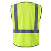 6 Pieces Mesh Reflective Vest Construction Sanitation Reflective Clothing Riding Vest Breathable Printable Fluorescent Yellow Size L