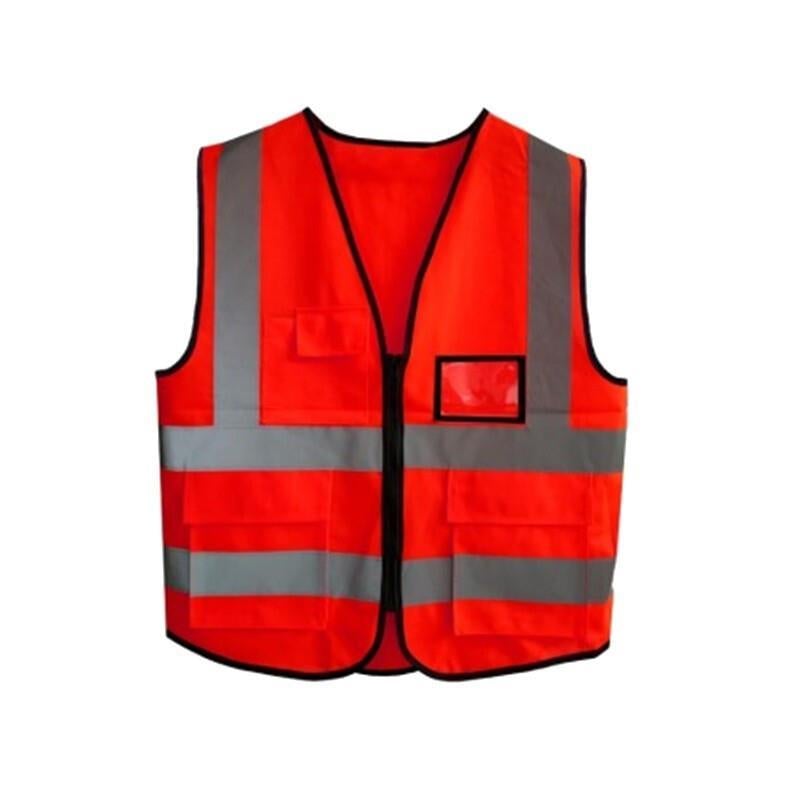 6 Pieces Body Protection Reflective Vest Reflective Vest Breathable Construction Reflective Safety Suit Red