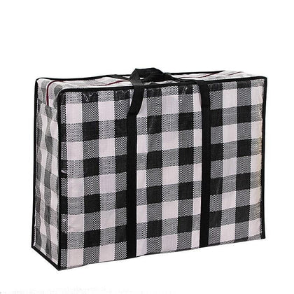 Woven Bag Moving Bag Thickened Oxford Cloth Luggage Packing Bag Waterproof Storage Snake Skin Bag 80 * 55 * 24 cm Black 10 Packs