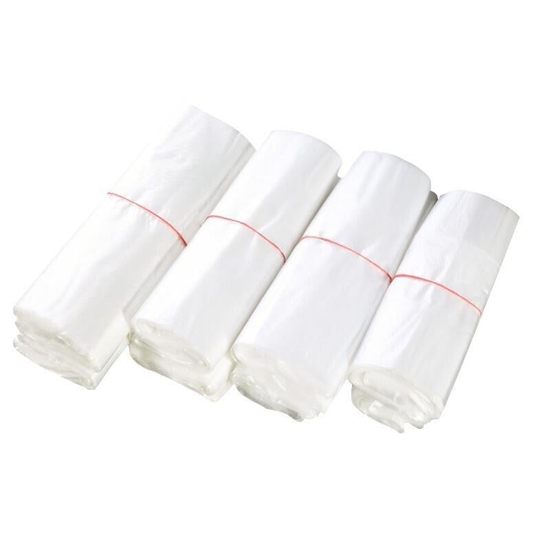 10 Bags 100 Pieces/Bag White Vest Type Portable Garbage Bag 35 * 55 One Time Packing Plastic Bag, Extra Thick 3 Silk