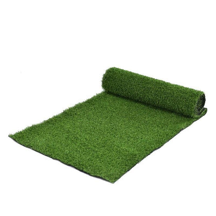 15 Pieces Artificial Lawn Simulation Lawn Plastic False Turf Mat 10 mm Grass High Army Green 1 Square Meter
