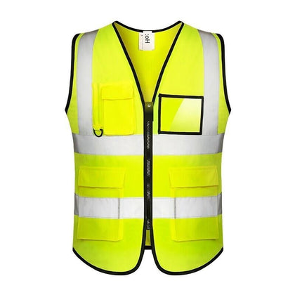 6 Pieces Practical Reflective Vest For Directing Road Construction Night Work Clothes (fluorescent Yellow / Fluorescent Orange)