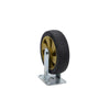 8 Inch Caster Silent Solid Rubber Wheel Flat Cart Wheel Heavy Caster Brake Wheel Black Gold