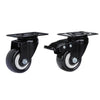 Black Diamond, Silent And Wear-resistant PU Polyurethane Caster, Industrial Universal Wheel, Flat Wheel, Wheel, Roller, 2-inch Orientation (20 Pieces) + Brake (20 Pieces)