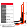 1t 2m Manual Forklift Heavy Duty Manganese Steel  Hydraulic Lifting Truck Stacking Truck Lifting Forklift