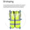 10 Pieces Zipper Reflective Vest Fluorescent Yellow Safety Warning Vest 4 Reflective Strips Safety Vest for Environmental Sanitation Construction Riding Running