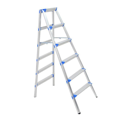 Two Side Anti Slip Folding Ladder, Aluminum Ladder, Herringbone Thickened Ladder, Factory Family Ladder, Double Side Ladder, 6 Steps