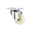 4 Sets 2 Inch Flat Bottom Movable Caster Wheel Beige Polypropylene (PP) Caster Light Universal Wheel