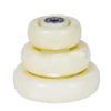 10 Pcs Medium 3 Inch Wheelbarrow Caster Double Axle Nylon PP Caster Industrial Caster Universal Wheel White Nylon Wheel