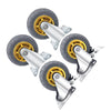 Universal Wheel Silent Heavy Rubber Caster 4 Inch Standard 2 Sets + 2 Brakes / Set