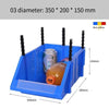 New Shelf Slant Mouth Sorting Storage Box Parts Box Combined Material Box Plastic Box Q3 340 * 200 * 140mm Red (10 Pack)