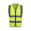 6 Pieces High Visibility Multi-Pocket Reflective Vest Zipper Safety Vest for Outdoor Night Working Riding Running