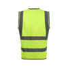 6 Pieces High Visibility Multi-Pocket Reflective Vest Zipper Safety Vest for Outdoor Night Working Riding Running