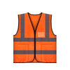 10 Pieces Reflective Clothing Multi Pocket Worker's Orange Free Size