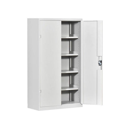 Heavy Duty Tool Cabinet Storage Cabinet With Hanging Board Multi Funnction Thickeed Double Door Tool Cabinet Gray Set Without Net