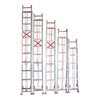 10m Aluminum Alloy Manual Telescopic Single Ladder Thickened Non-slip