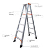 1.8m A-Type Ladder Folding Thickened Aluminum Alloy Ladder Six Step Hinge Ladder Ladder Six Step Hinge Ladder