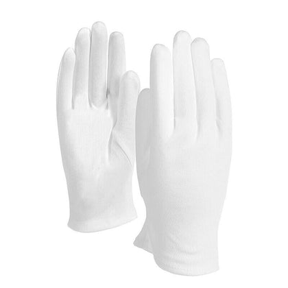 6*12 Pairs Ceremonial Cotton Yarn Safety Gloves Operation Reception Work Gloves Cotton Yarn White Free Size