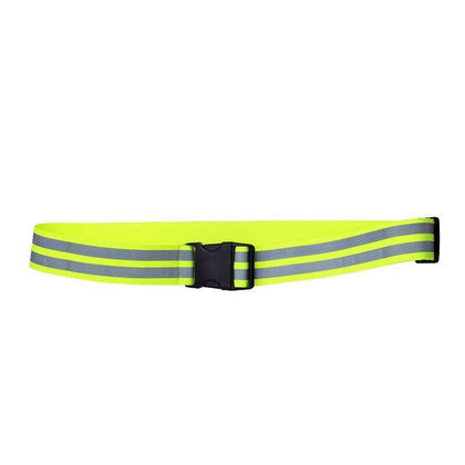 6 Pieces Reflective Belt Traffic Duty Safety Reflective Belt Outdoor Night Highlight Riding Belt Sanitation Construction Safety Warning Belt - Fluorescent Yellow