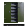 1560 * 1000 * 500MM Electronic Code Lock All Steel Double Lock Management Control Storage Cabinet Equipment Cabinet With Roller Green Pistol