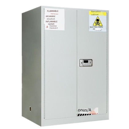 90 Gal Narcotics Cabinet All Steel Explosion Proof Cabinet Highly Toxic Chemicals Safety Cabinet Double Lock Dangerous Goods Cabinet