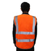 Orange L Multifunctional Reflective Safety Vest For Construction Site