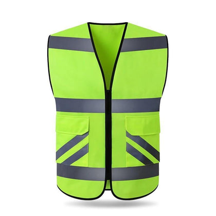 Reflective Vest Cycling Night Running Outdoor Safety Protective Clothing Group Activities Traffic Fluorescent Coat Free Size