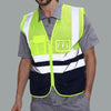 6 Pieces Patchwork Mesh Reflective Vest Multi-functional Universal Night Reflective Vest Road Cleaning Construction Safety Protection Clothes Fluorescent Green